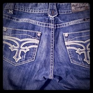 Rock and roll cowgirl bling jeans embellished